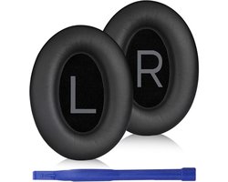 Oorkussens voor Bose QuietComfort 45 (QC45)/QuietComfort SE (QC SE)/New Quiet Comfort draadloze hoofdtelefoon, oorkussens met zacht eiwitleer, geluidsisolerend schuim (zwart)
