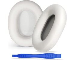 Oorkussens voor Sony XM5 ruisonderdrukkende hoofdtelefoon, premium WH-1000XM5 oorkussens Covers met zacht eiwitleer, geoptimaliseerd traagschuim (zilver)