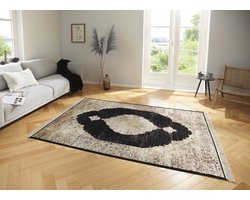 Oosters tapijt Hamun - beige/antraciet 200x300 cm