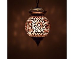 Oosterse hanglamp mozaïek Turkish Design paars Ø15cm