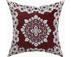 oosterse kussenhoezen, kussenhoezen oosterstijl, donkerrood goud