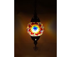 Oosterse mozaïek hanglamp multicolour ster - Turkse lamp multicolour ster