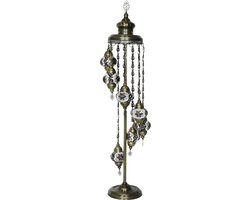 Oosterse mozaiek vloerlamp - Donkerpaars - Hoogte 160 CM