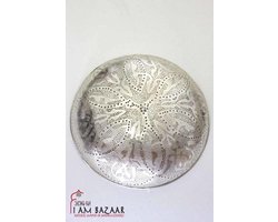 Oosterse plafondlamp zilver met patronen - Ø 45 cm - Handgemaakt - Authentiek - Egyptische - Arabische - Marokkaanse lampen - Arabische patronen