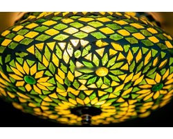 Oosterse plafonniere groen TD 24 cm