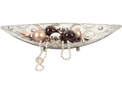 oosterse stijl Schaal blad | Decoratie schaal blad | Metalen blad |  decoratie schaal-  42X16cm Zilver