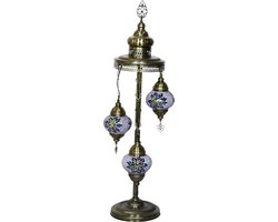 Oosterse vloerlamp - paars - hoogte 94cm - diameter 13,5cm - E14 fitting