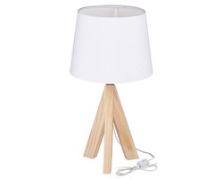 OOTB Tafellamp - op houten voet - 40 cm - Schemerlamp - Woonaccessoires/woondecoratie - lampen - kamerlampen