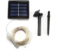 Op zonne-energie werkende LED-lichtslinger, hoge helderheid, duurzame koperdraad, 50 buitenlampen, 8 standen, 5geschikt voorer.