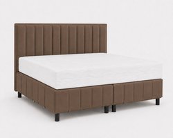 Opberg Boxspring Aurelia - 180x200 Compleet - Bruin - Luxe Living Home