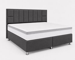 Opberg Boxspring Bellagio - 120x200 Compleet - Antraciet - Luxe Living Home