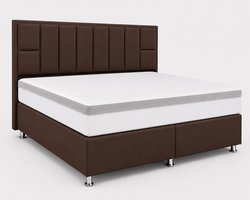 Opberg Boxspring Bellagio - 120x200 Compleet - Bruin - Luxe Living Home