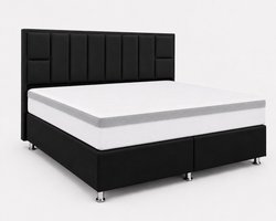 Opberg Boxspring Bellagio - 120x200 Compleet - Zwart - Luxe Living Home