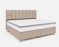 Opberg Boxspring Bellagio - 160x200 Compleet - Beige - Luxe Living Home