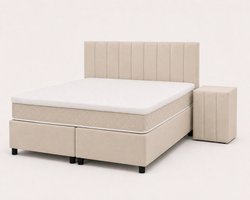 Opberg Boxspring Elise - 180x200 Compleet - Creme - Luxe Living Home