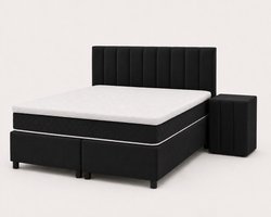 Opberg Boxspring Elise - 180x200 Compleet - Zwart - Luxe Living Home