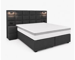 Opberg Boxspring Évora - 180x200 Compleet - Antraciet - Luxe Living Home
