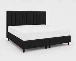 Opberg Boxspring Lunara - 160x200 Compleet - Zwart - Luxe Living Home