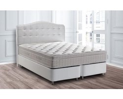 Opberg Boxspring Luxor – Boxspring met opbergruimte – wit – 140X200