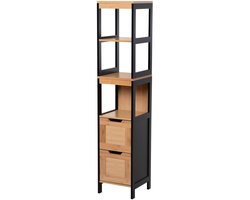 Opberg kast - Opbergkast - Organizer - Badkamerkast - Badkamer Kast - Badkamerkasten Hoog - Badkamerkastje - Badkamer Kastje - Kast - Badkamer - Wit - Badkamerkast - Badkamer Accessoires - Badkamermeubel - Badkamermeubels