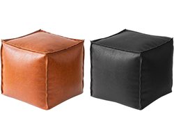 Opberg Voetenbank - Poef Ottomaan - Woonruimte Organiseren - Verstelbare Dempingservaring - 40 cm - Oranje