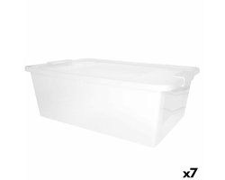 Opbergbak met Deksel Curver Wit Plastic 26 L 55 x 19 x 35 cm (7 Stuks)