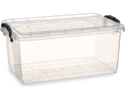 Opbergbak met Deksel Transparant Plastic 13,7 L 27,5 x 18 x 42,5 cm (12 Stuks)