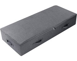 Opbergbak onder bed - Ruimtebesparende opbergdoos voor kleding en accessoires, zwartgrijs