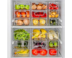 Opbergbakken Bijkeuken (Transparant) - Set Koelkast-organizer ,6pcs