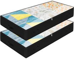 Opbergbakken Onderbed - Zachte Bakken - Ruimte Besparen - Stofvrij Ontwerp - 2 stuks 68L - Zwart