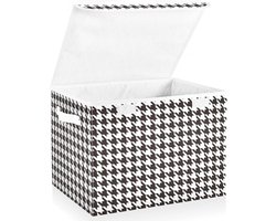 Opbergbakken - Opbergdozen - Speelgoed Opbergen - Inklapbaar Stapelbaar - 42 x 30 x 32 cm - Zwart Wit