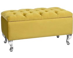 Opbergbank met Velours Bekleding en Veiligheidssysteem - 81x42 cm - Ideaal voor Hal, Woonkamer en Slaapkamer