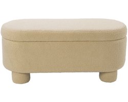 Opbergbank teddy - beige - 43x100x42 cm