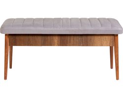Opbergbankje - Stijlvol Hout & Steen Lila - 110cm Klepbank - Ruime Opbergruimte