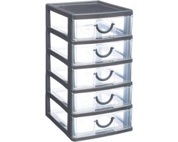 Opbergblok met laden - Ladeblok bureau - Bureau organiseren - Vijf aparte lades - 128 x 158 x 256 cm