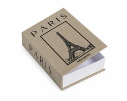 Opbergboek Paris – Verborgen Opbergdoos – 23x16x5 cm – Decoratief Boek met Opbergruimte – Beige/Zwart