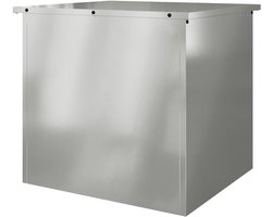 Opbergbox Buiten - Tuinbox Balkonbox - Tuinmeubelen Opbergen - Gaslift Deksel - 55 x 50.5 x 50 cm - Zilver