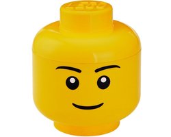 Opbergbox Iconic Hoofd Boy 16 cm, Geel - LEGO