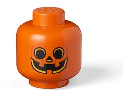 Opbergbox Iconic Hoofd Pompoen 16 cm, Oranje - LEGO