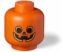 Opbergbox Iconic Hoofd Pompoen 24 cm, Oranje - LEGO