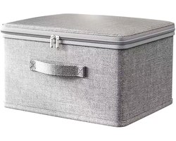 Opbergbox met Deksel – Opvouwbare Opbergmand 45 × 30 × 30 cm – Opbergorganizer voor Kleding, Speelgoed en Accessoires – Voor Kast, Plank en Slaapkamer