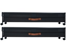Opbergbox met Wieltjes, 91,4 X 46,7 X 18,5 Cm, Rolcontainer met Transparant Deksel, Opbergbox voor Onder Het Bed voor Schoenen, Kleding, Dekens En Slaapkamerbenodigdheden, Set Van 2