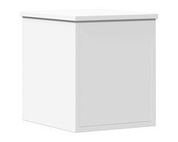 Opbergbox | Opbergkist 30x35x35 cm bewerkt hout wit