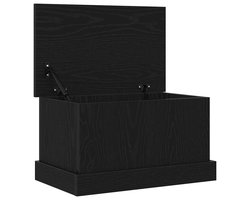 Opbergbox | Opslagdoos met opslag Zwart eiken 50 x 30 x 28 cm Bewerkt hout