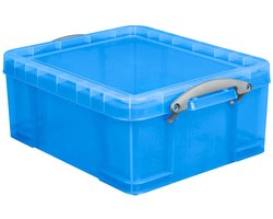 Opbergbox ru 18ltr 480x390x200mm transp blauw | Krimp a 1 stuk