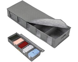 Opbergbox Voor Onder Het Bed - Opvouwbare Organizer - Ventilerend En Stofdicht - 1 Stuk - Grijs
