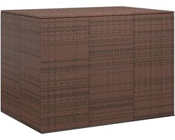 Opbergbox voor Tuinkussens - PE-rotan, Ideaal voor Het Opbergen van Kussens, Sierkussens en Andere Tuinaccessoires, Gepoedercoat Stalen Frame, met gasveermechanisme (145 x 100 x 103 cm)