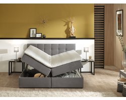 Opbergboxspring Tokio - 180x200 cm - Inclusief bonellvering matrassen - Model Tokio - Tweepersoons bed met opbergruimte
