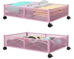 Opbergcontainers voor onder het bed met wielen - Organizer voor schoenen en kleding