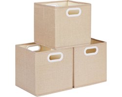Opbergdoos 25 x 25 x 25 cm - Kreukvrije Stof Opbergmanden voor Kleding en Speelgoed